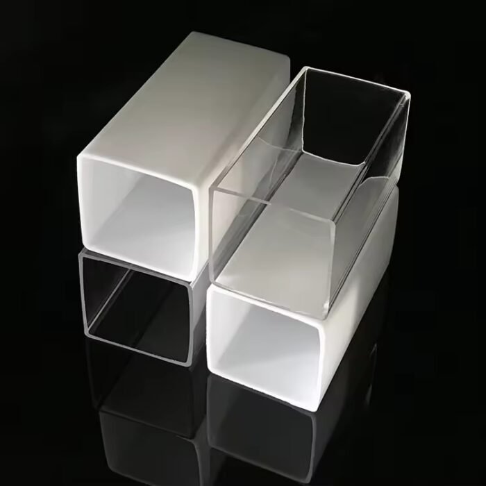 Custom Clear & Milky White Square Acrylic Tubes | Rectangular PMMA ...