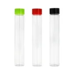OEM Wholesale Clear Cylinder Plastic Packaging Tube with Screw Cap for Snacks Storage Containers